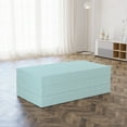 thumbnail image 3 of Abstract Foldable Mattress, Wide Stripes or Chevron, 78.7" x 47.2", Seafoam Pale Blue, by Ambesonne, 3 of 6