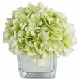 thumbnail image 3 of RG Style Artificial Silk Hydrangea Floral Arrangements in Decorative Vase, 3 of 7