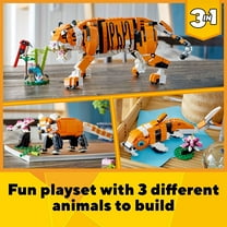 3 in 1 Majestic Tiger Building Set - Transforming Toys for Kids 9