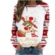 thumbnail image 2 of Pntutb - Sudadera con estampado navideño de manga larga para mujer, informal, a la moda, blusa Pntutb Pntutb-8948, 2 of 5
