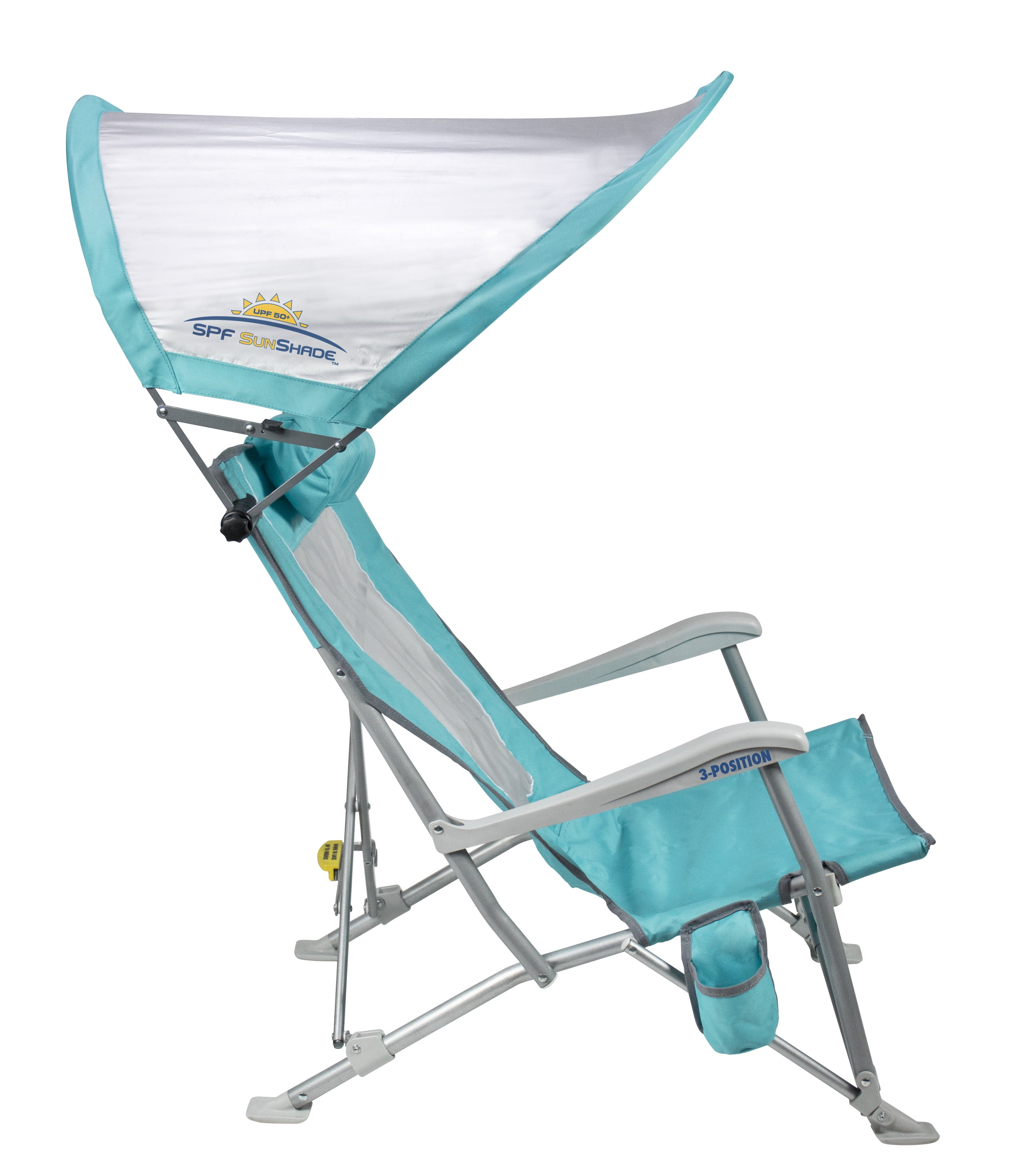 Modern Gci Outdoor Waterside Sunshade Folding Beach Recliner Chair with Simple Decor