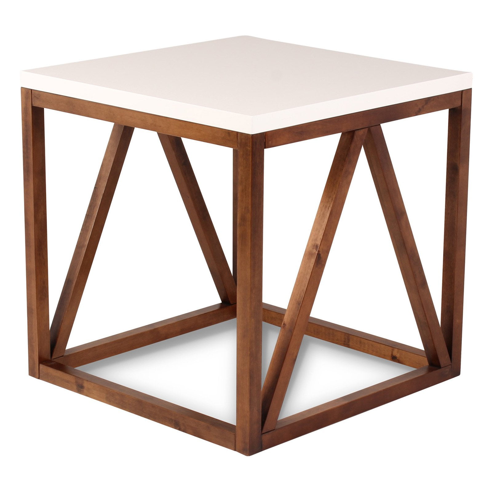 Kate and Laurel Kaya Wood Cube Side Table