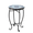 Blue, variant on Tcbosik Mosaic Outdoor Side Table, 14" Round End Table, Plant Stand for Poolside, Porch, Patio, Deck, Garden, Multi-Color