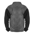 thumbnail image 5 of Men's Mock Neck Pullover Sweater Fleece Quarter Zip Casual Long Sleeve Top Cozy Winter Loungewear with Pockets Gray XL, 5 of 5