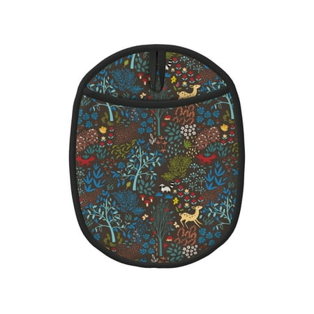 

Lukts Deers In The Forest 1 Print Silicone Pot Mat Mitten With Hanging Loop Heat Resistant Oven Mitts Non-Slip Bbq Baking Smoking Potholders