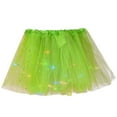 thumbnail image 2 of Riforla Women Star Sequins Mesh Pleated Tulle Princess Skirt with LED Small Bulb Skirt Women's Skirts Green_001 One Size, 2 of 9
