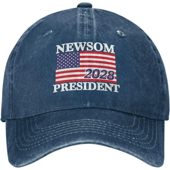 Newsom 2028 Hat Newsome for President 2028 Hat Adjustable Trucker Cap for Men Women