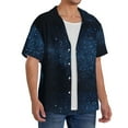 thumbnail image 2 of Kdxio Men'S Hawaiian Shirt For Men Short Sleeve Shirt Blue Glitter Retro Summer Casual Holiday Beach Button Down T-Shirts, 2 of 5