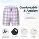 thumbnail image 3 of Fotbe Purple Checkboard Traje de Baño para Hombre – Shorts de Natación de Secado Rápido con Forro y Bolsillos-Large, 3 of 6