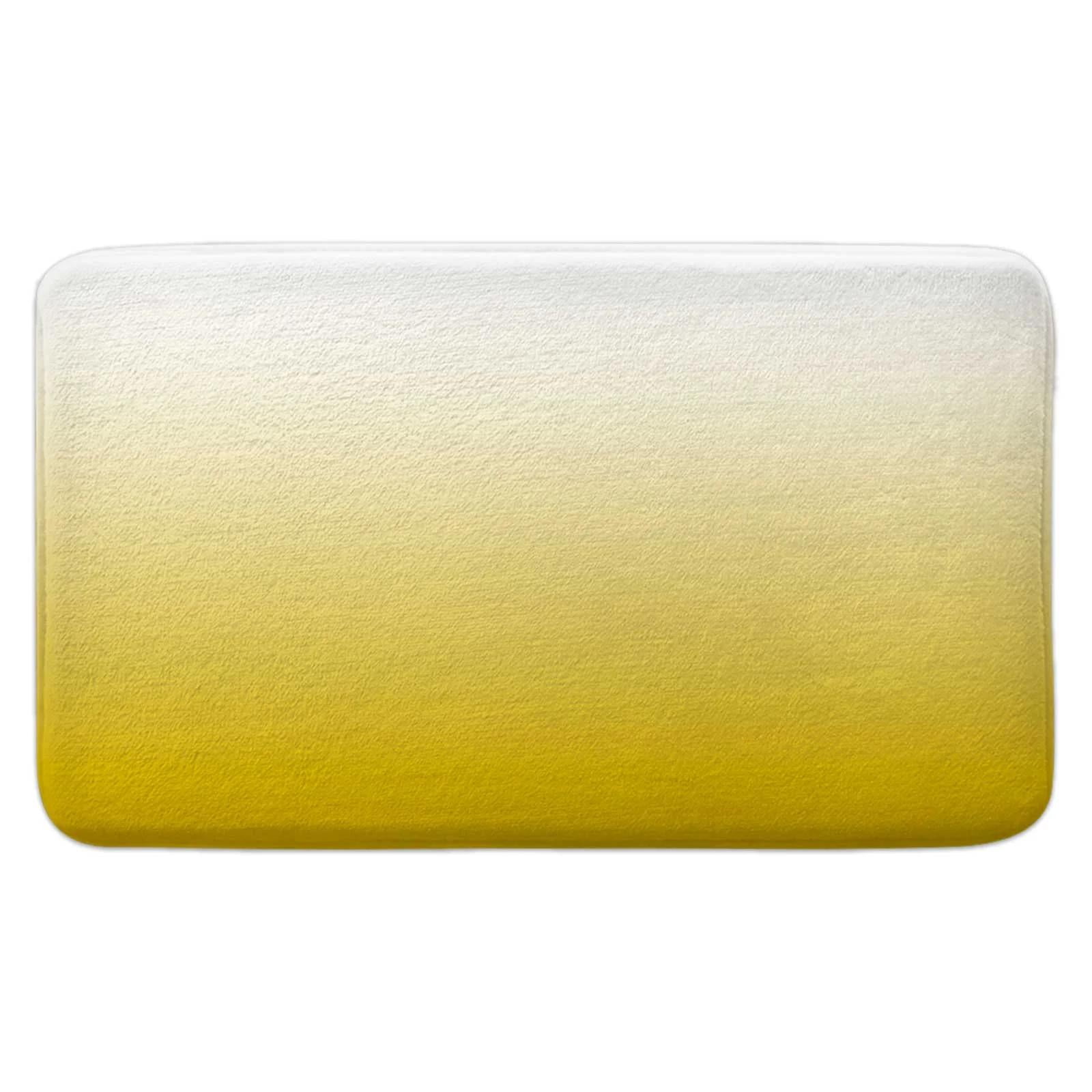 DeeCabin Yellow Bathroom Rugs Soft Bath Mat Non-Slip Floor Mat for Bathroom Living Room Bedroom 17 x 48 Inches