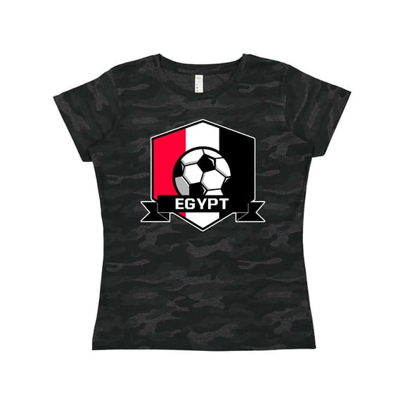 Inktastic Soccer Egypt Flag Banner Women's T-Shirt