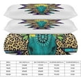 thumbnail image 2 of HAHDAXIA Bull's Head Leopard Print Bedding Solid Comforter Set for All Seasons,3 Pieces(1 Comforter+2 Pillowcases),Soft Microfiber Bedding Set Full(79"x90"), 2 of 7