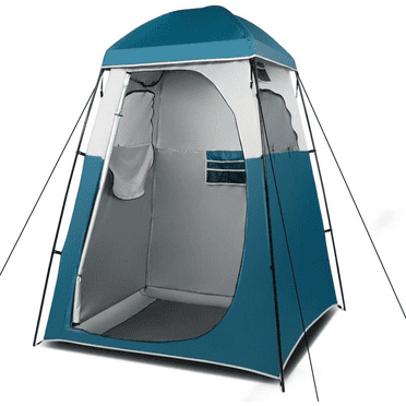 Vinsco 6.7FT Shower Tent, Changing Room Tent for Portable Toilet, with Mesh Floor and Carrying Bag, Lightweight & Sturdy, Perfecr for Camping, Boat, Dressing Outdoor or Indoor