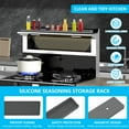 thumbnail image 4 of PENGXIANG Stove Top Shelf 30 Inch Silicone Magnetic Anti-Slip Over Stove Top Rack with 3 Functional Partitions Space Saving(Black), 4 of 8