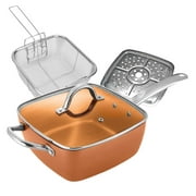 Cookinex CK-CPS24 Copper Square Frying Pan