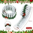 thumbnail image 2 of Christmas Fairy Garden Fence Christmas Picket Miniature Landscape Fence Wooden Decorative Picket Christmas Fairy Garden Accessories for Dollhouse Mini Village Landscape 2 Pieces 35 inch White, 2 of 7