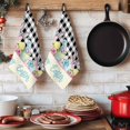 thumbnail image 6 of Easter Kitchen Towels Set of 2, Spring Watercolor Bunny Eggs Flowers Black Plaid Absorbent Dish Towels for Kitchen, Microfiber Hand Towel, Quick Drying Tea Towel for Cleaning Decorative Dishcloths, 6 of 7