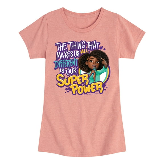Karma's World - Our Super Power - Toddler And Youth Girls Fitted Short Sleeve Graphic T-Shirt