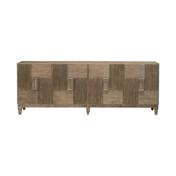 Liberty Furniture Serenity 82 Inch Accent TV Console for Living Room - Burnished Beige