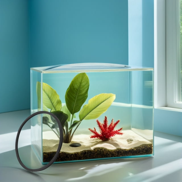 OFFIGAM 15Pcs Aquarium Floating Plant Rings Black Floating Design for Dividing and Protecting Aquatic Plants