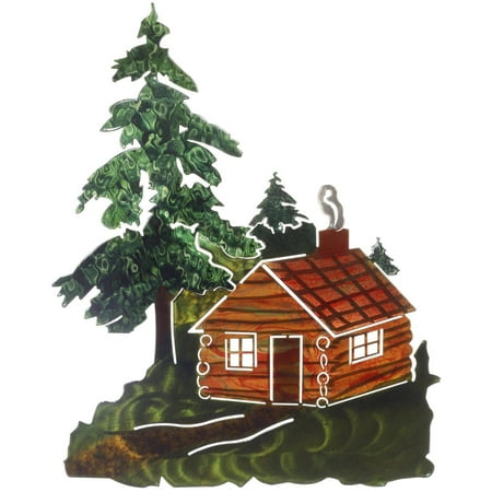 Cabin Wall Art - 3D Cabin In The Woods Metal Wall Art By Next Innovations