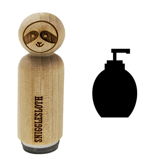 Soap Dispenser Clean Wash Icon Solid Rubber Stamp for Scrapbooking Crafting Stamping - Mini 1/2 Inch