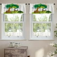 thumbnail image 2 of LALILO Kitchen Curtain Valance Color Rooster With Animals Farm Rod Pocket Window Curtain 52"x 18" Set of 2, 2 of 5