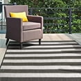 thumbnail image 4 of nuLOOM Alexis Striped Indoor/Outdoor Black 8' Coastal Square Rug, 4 of 10