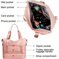 thumbnail image 4 of sac De Voyage 35l Weekend Sac Bandoulire, Sac De Sport Spar Sec Et Humide Sac De Course Impermable Pour Femme Homme Sport Gym Weekender Sac Fourr, 4 of 5