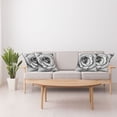 thumbnail image 4 of Ambesonne Flower Throw Pillow Cover 4 Pack, Retro Romance Rose Petal, 20", Black and White, 4 of 5