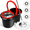 Black/Red, variant on Spin Mop and Bucket with Wringer Set, 360° Rotating Head Mop Bucket System, 3 Microfiber Mop Heads for Floor Cleaning (Black & Red)