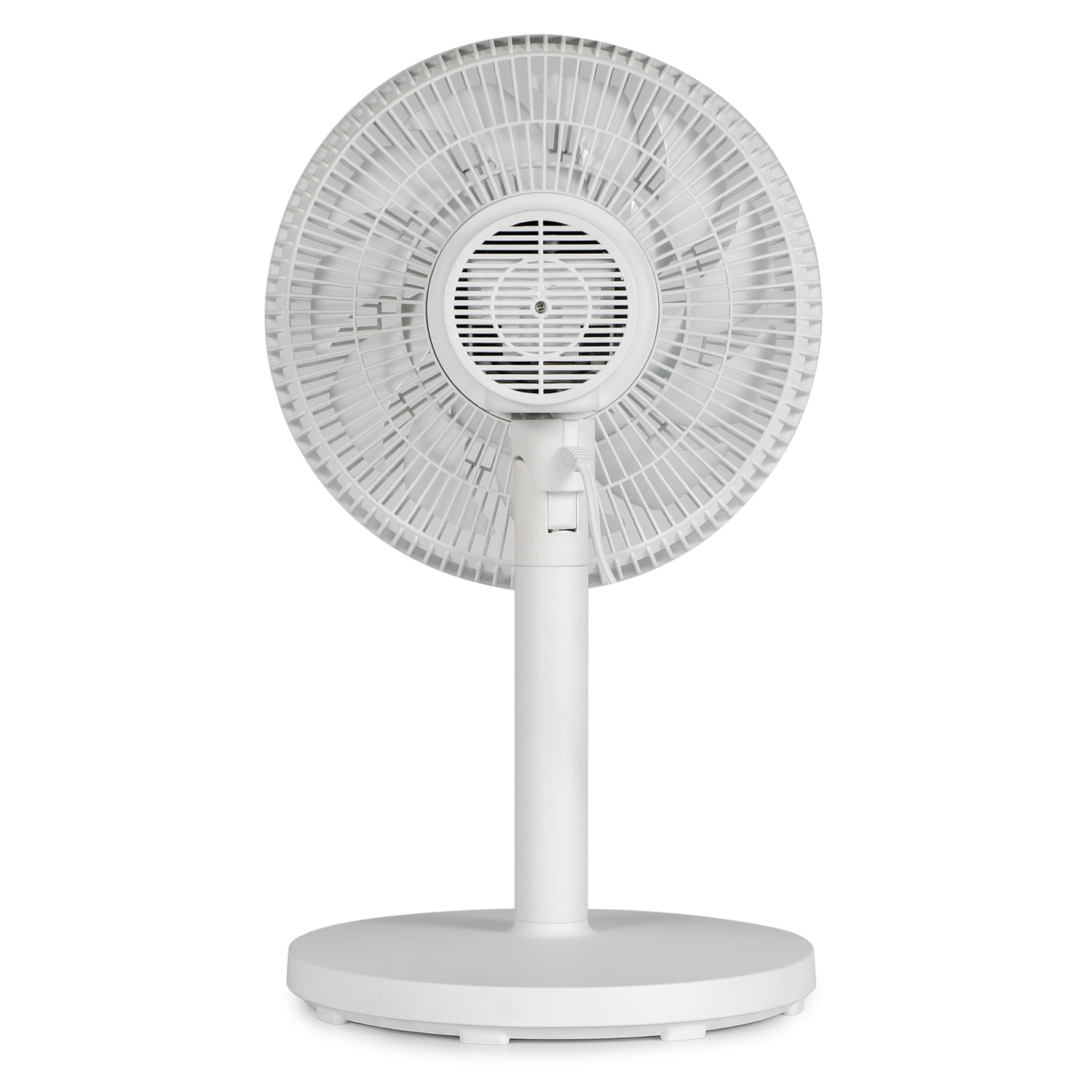 BLACK+DECKER BFDTD12VW 12-In. 3-Speed Oscillating Portable Dual-Blade Table Fan with Remote, White