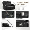 thumbnail image 5 of Loberfve Loveseat Recliner,Reclining Loveseat with USB Ports, 2 Cell Phone Holders and Cup Holder, Black, 5 of 6