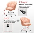 thumbnail image 3 of WXJHL Office Chair Cute Petal Desk Chair, Modern Fabric Home Butterfly Chairs Height Adjustable Chair Makeup Chairs Computer Chairs（Pink）, 3 of 5