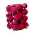thumbnail image 3 of 35 piezas de colgantes de bolas de Navidad Macarena Rojo oscuro para manualidades, 3 of 8
