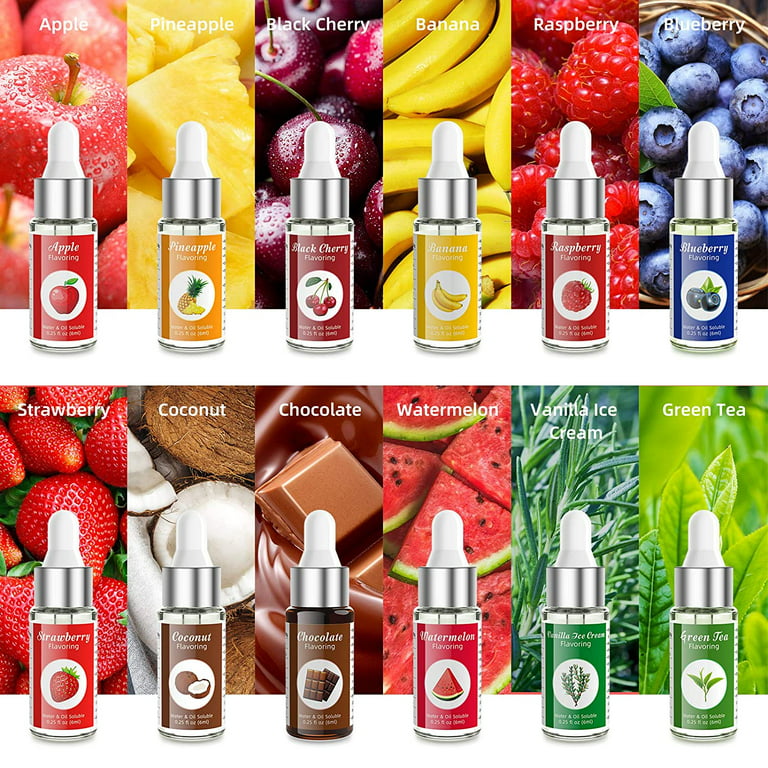 120ml 12 Plant/fruit Flavor Lip Gloss Flavoring Essence Base Food