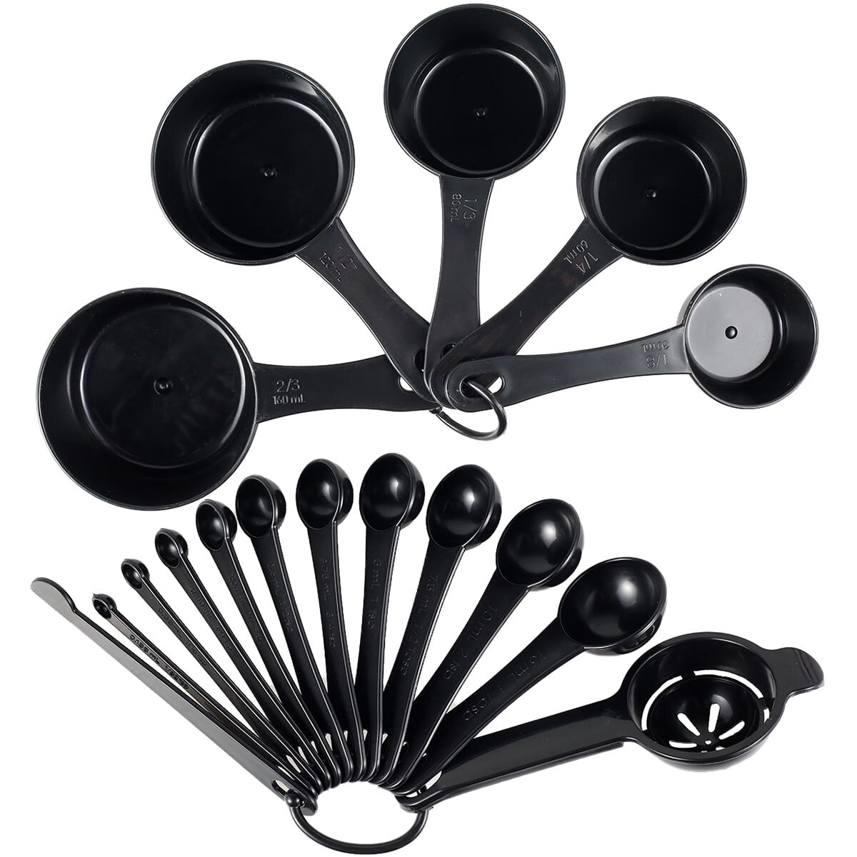 Morima Measuring Cups and Spoons Set of 17 Pieces,Nesting Measure Cups