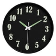 thumbnail image 3 of Reloj que brilla en la oscuridad, silencioso, sin números ni manecillas luminosas, decorativo. Estilo F, 3 of 9