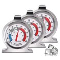 thumbnail image 1 of MesaSe  3 Pack Refrigerator Thermometer Freezer Fridge Room Thermometer Large Dial Thermometer  Stainless Steel Monitoring Thermometer with Hook and Panel Base Hang or Stand for Home Kitc, 1 of 10