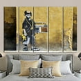 thumbnail image 5 of Graffiti Art, Street Canvas, Painting Poster, Banksy Music Wall Decor, Hip Hop Graffiti Artwork, Hip Hop Banksy Poster, Canvas Wall Decor - 3P-Gold Framed, 5 of 9