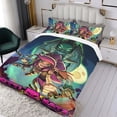 thumbnail image 3 of Kitti Katz Conjunto de sábanas temático, trío de piezas, cómodo y amigable con la piel, diseño único, regalo de decoración para el hogar para familiares, amigos y fans,173cm *218cm, 3 of 6