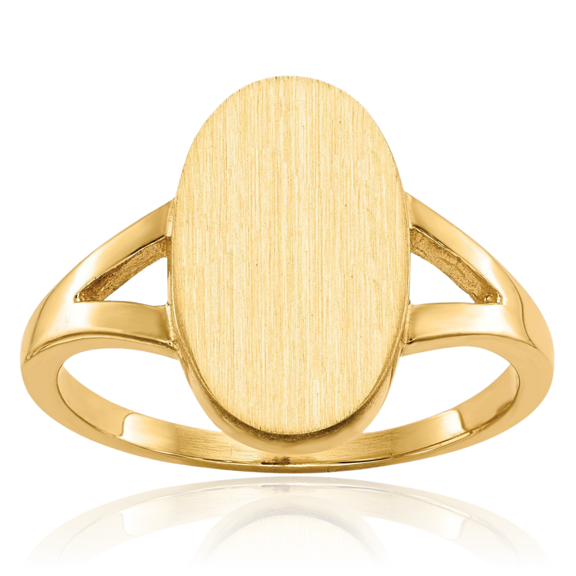 14K Solid Yellow Gold Custom Engraved Signet Ring Handmade Personalized Monogram Initial Letter Band