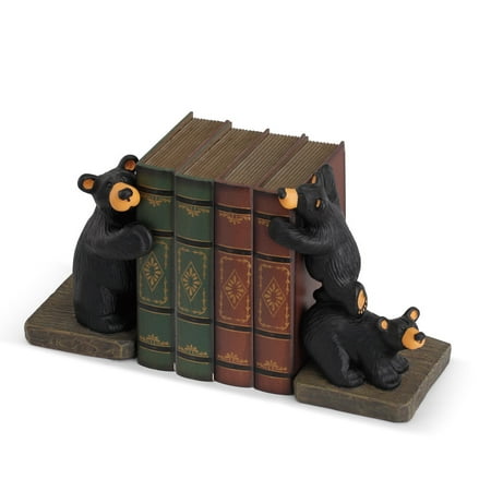 Bear Stock Market Bookends - Big Sky Carvers Bearfoots Bear Trilogy Bookends