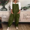 thumbnail image 2 of HXWCHs Belted Jumpsuits for Women, Women's Plus Size Casual Overalls Loose Fit Dungaree Romper Playsuit Jumpsuit Comfortable Stylish Outfit L Green, 2 of 5