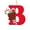 B, variant on 26 Letters Christmas Tree Decorative Pendants with Candy Ornaments Personalized Initials Decoration for Xmas Tree Holiday Party Home Decor