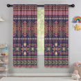 thumbnail image 5 of Blackout Kids Curtains,Purple Boho Tribal Floral and Mandalas Pattern Childrens Insulated Curtains Set Of 2,Bedroom Essentials,Toddler Room Decor 42x63in(106x160cm), 5 of 5