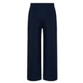 Freebily Boy's Plain School Trousers Elastic Waist Straight Leg Pull Up