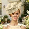 thumbnail image 2 of SAWOBUUN Women Elegant Fascinator Hat Vintage Floral Mesh Headpiece, 2 of 6