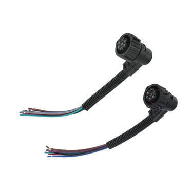 Unique Bargains 2 Pcs Car Tail Light Wiring Harness Connector for Fiat Ducato 2001-2016 Metal Black