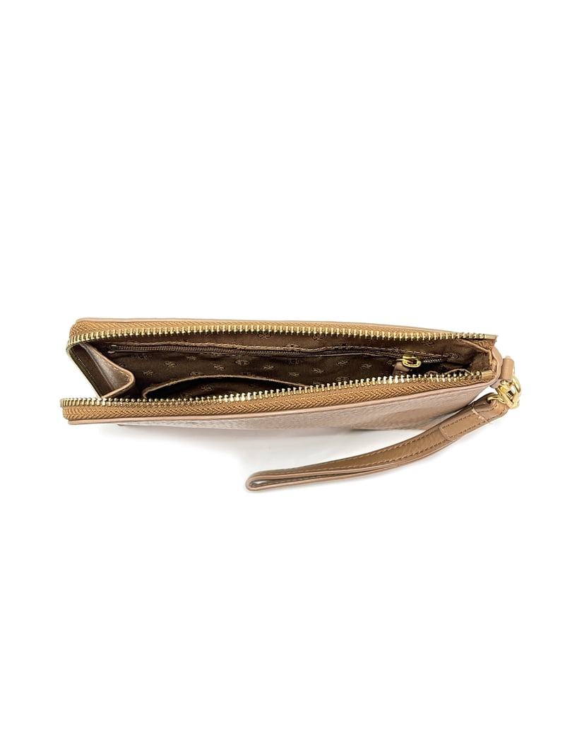 Tory Burch Women's Pebbled Leather Zip Pouch Clutch, Black